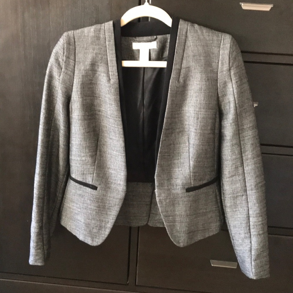 Tailored H&M blazer gray silver black